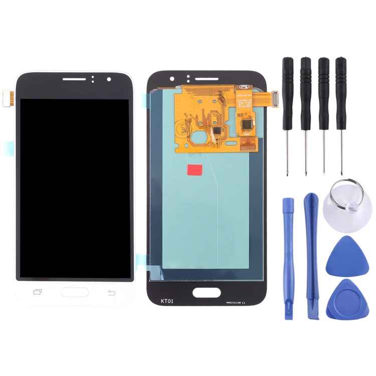LCD Screen and Digitizer Full Assembly (OLED Material ) for Galaxy J1 (2016), Express 3, Amp 2, J120F, J120A, J120H, J120M, J120M, J120T, For Galaxy J1 (2016) OLED, For Samsung Galaxy J1 (2016) OLED