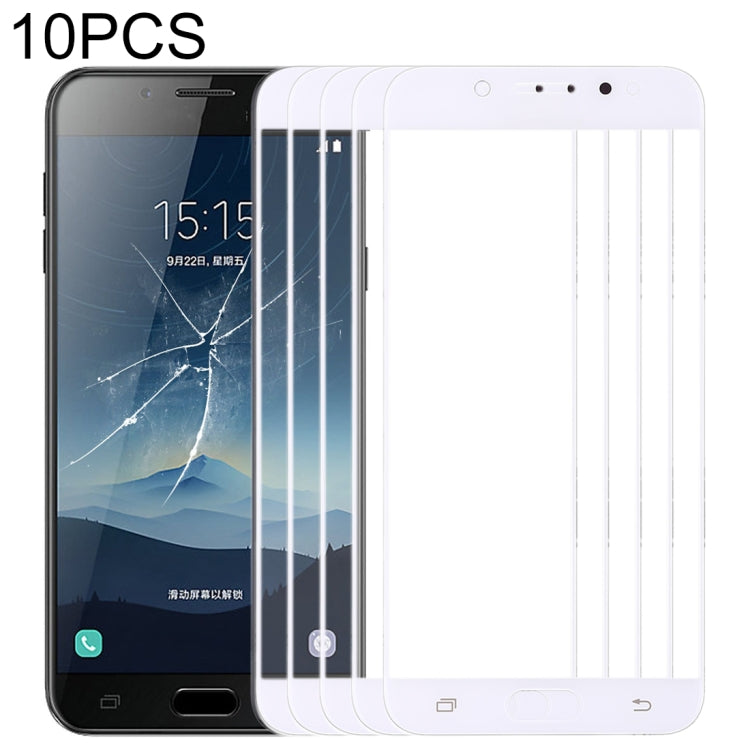 For Samsung Galaxy C8 / C7100, C7(2017) / J7+, C710F/DS 10pcs Front Screen Outer Glass Lens , For Samsung Galaxy C8