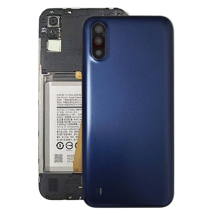 For Samsung Galaxy A01 SM-015F Battery Back Cover with Camera Lens Frame, For Samsung Galaxy A01