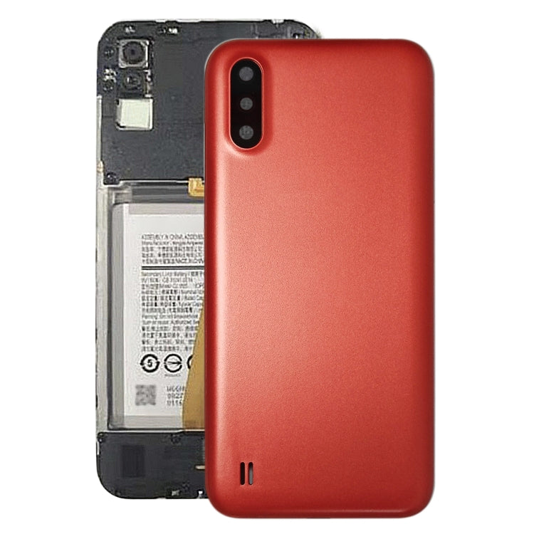 For Samsung Galaxy A01 SM-015F Battery Back Cover with Camera Lens Frame, For Samsung Galaxy A01