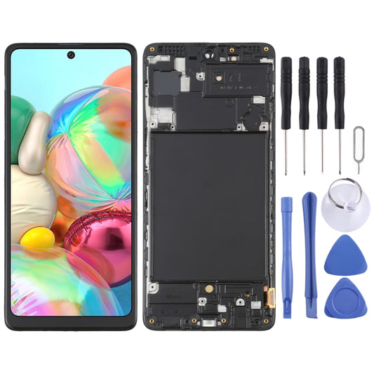 Pantalla LCD OLED y digitalizador completo con marco para Samsung Galaxy A71 SM-A715 (6,39 pulgadas), Samsung Galaxy A71 (6,39 pulgadas OLED)