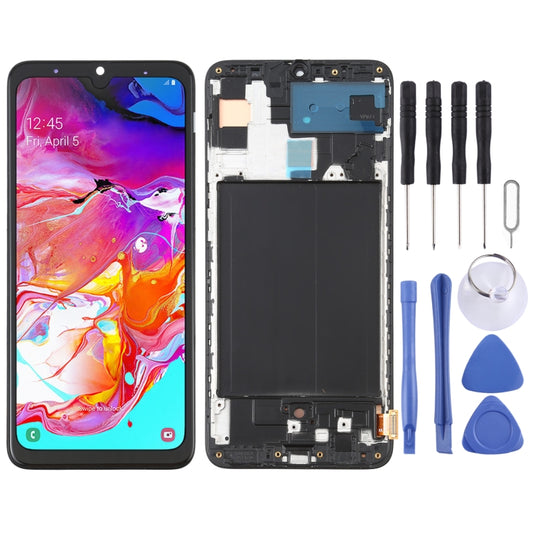 Pantalla LCD y digitalizador OLED con marco para Samsung Galaxy A70 SM-A705 (6,39 pulgadas), Samsung Galaxy A70 de 6,39 pulgadas (OLED)