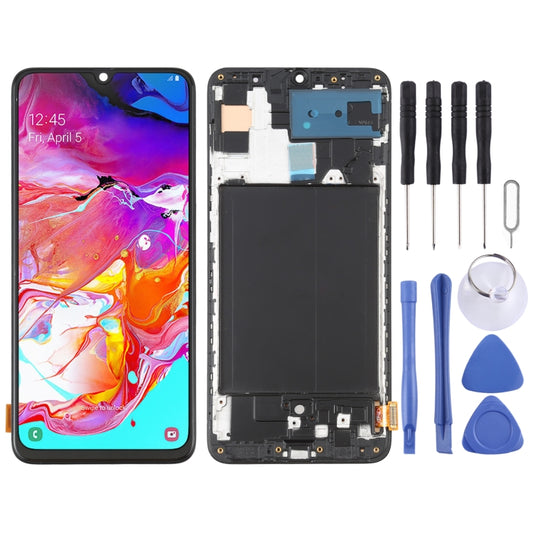 Pantalla LCD y digitalizador OLED con marco para Samsung Galaxy A70 SM-A705 (6,7 pulgadas), Samsung Galaxy A70 de 6,7 pulgadas (OLED)