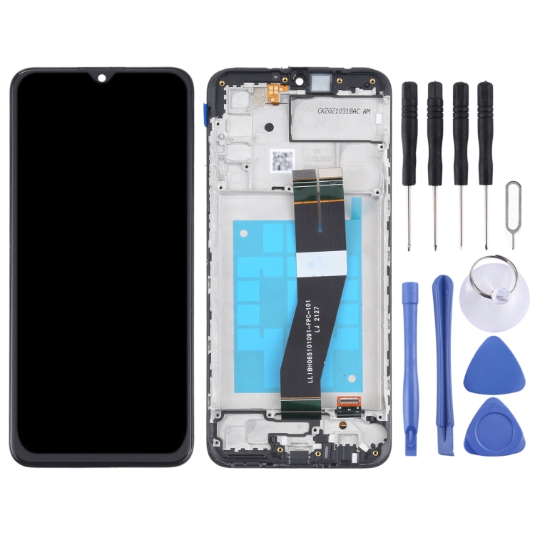 LCD Screen and Digitizer Full Assembly With Frame for Samsung Galaxy M02s (NL Version), For Samsung Galaxy M02s (NL) - BSPART