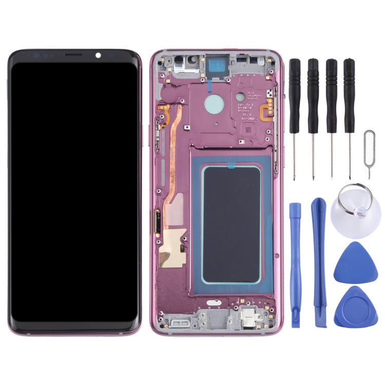 OLED Material LCD Screen and Digitizer Full Assembly with Frame for Samsung Galaxy S9+ SM-G965, For Samsung Galaxy S9+(OLED), For Samsung Galaxy S9+(OLED Material)