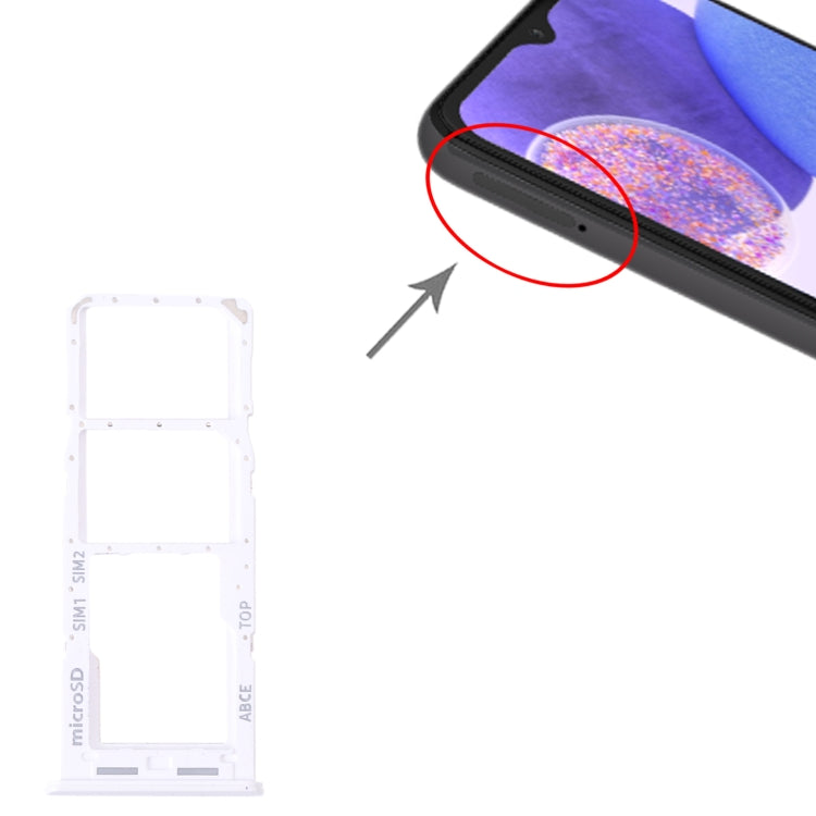 For Samsung Galaxy A23 SM-A235 Original SIM Card Tray + SIM Card Tray + Micro SD Card Tray, For Samsung Galaxy A23(Original)