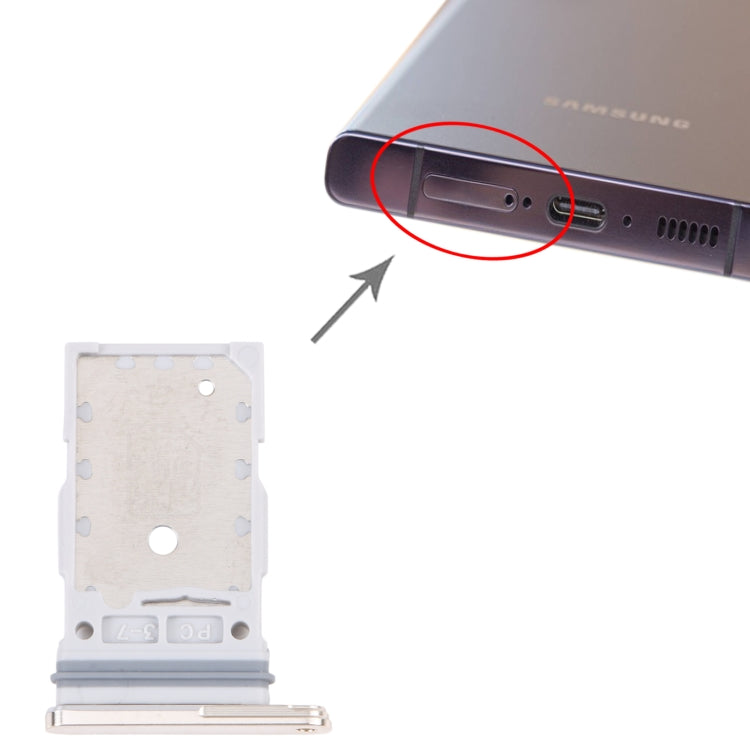 For Samsung Galaxy S23 Ultra SM-S918B Original SIM Card Tray + SIM Card Tray