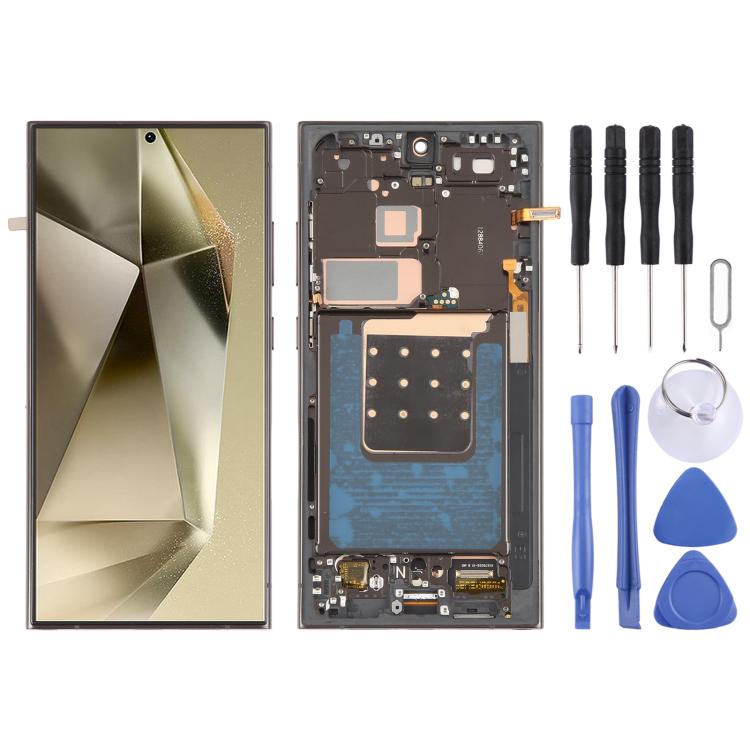 For Samsung Galaxy S24 Ultra SM-S928B 6.78 inch OLED LCD Screen Digitizer Full Assembly with Frame