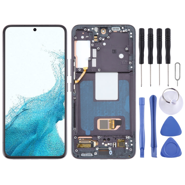 For Samsung Galaxy S22 5G SM-S901B US Version OLED LCD Screen Digitizer Full Assembly with Frame, For Samsung Galaxy S22 5G US Version(OLED)