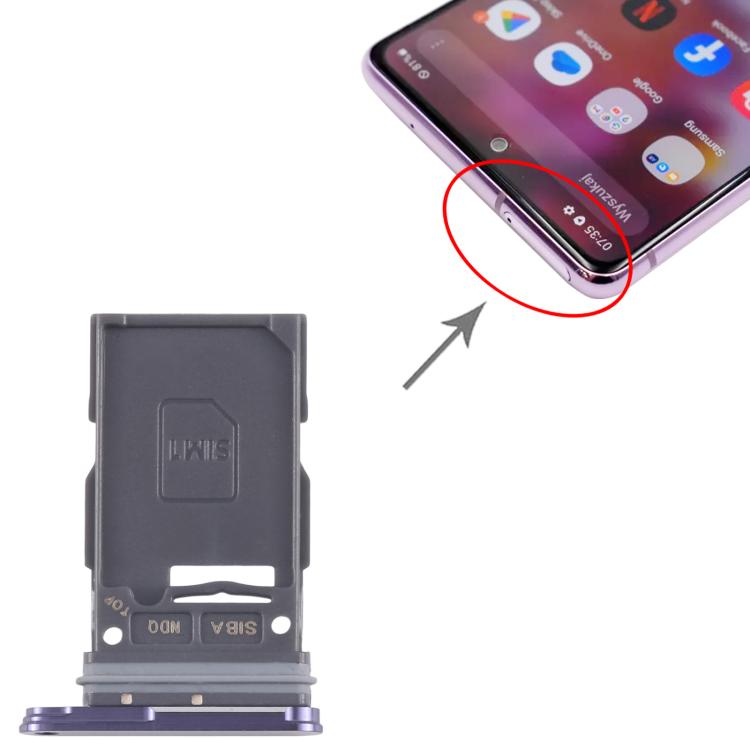 Tiroir de carte SIM d'origine pour Samsung Galaxy S24 SM-S921B (carte unique)