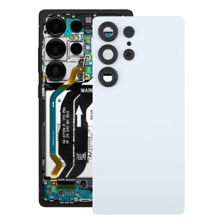 Cache arrière de batterie OEM pour Samsung Galaxy S25 Ultra SM-S938 avec cache d'objectif d'appareil photo, pour Samsung Galaxy S25 Ultra (avec cache d'objectif d'appareil photo)