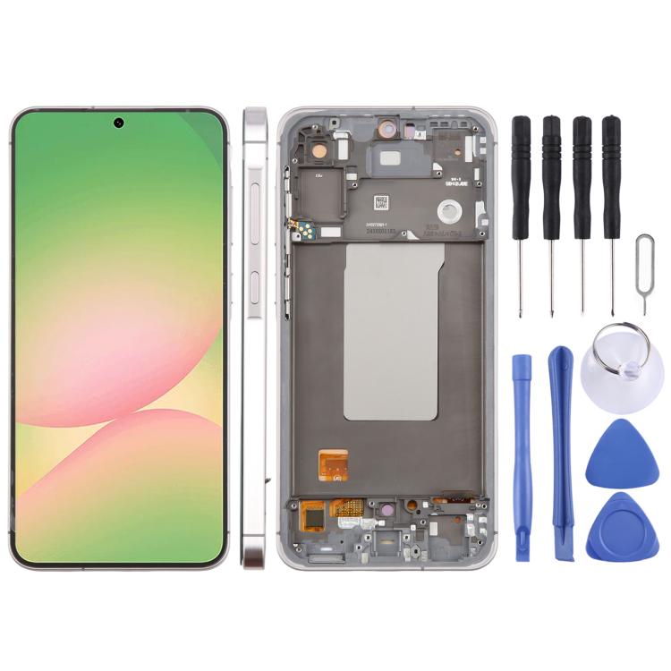 Écran LCD OLED 6,67 pouces avec châssis pour Samsung Galaxy A56 SM-A566B