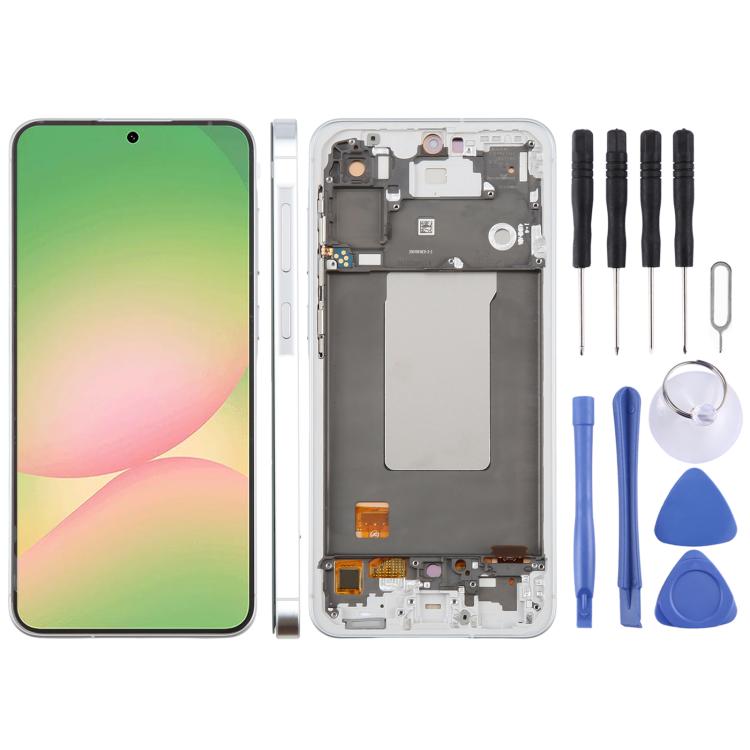 Écran LCD OLED 6,67 pouces avec châssis pour Samsung Galaxy A56 SM-A566B