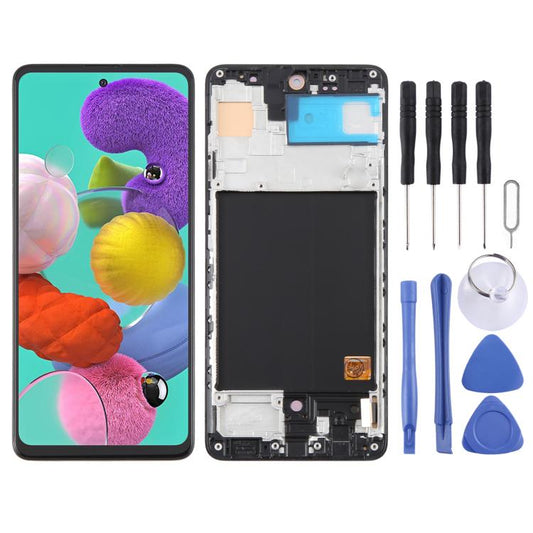 Pantalla LCD OLED de 6,43 pulgadas para Samsung Galaxy A51 4G SM-A515F, digitalizador, montaje completo con marco