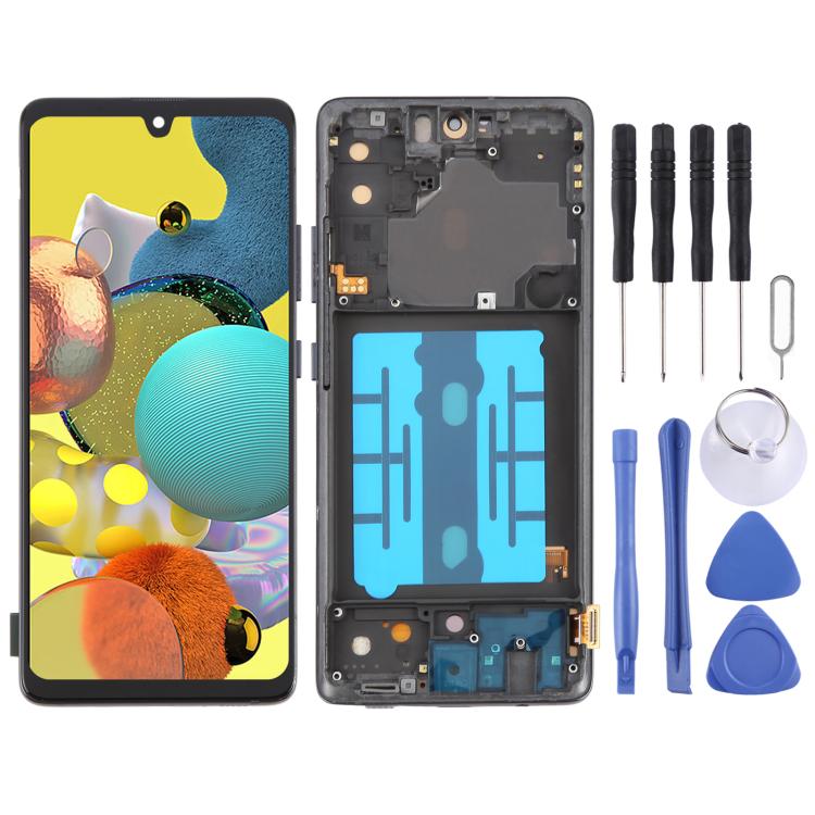 Pantalla LCD OLED digitalizadora completa con marco para Samsung Galaxy A51 5G SM-A516 de 6,36 pulgadas.