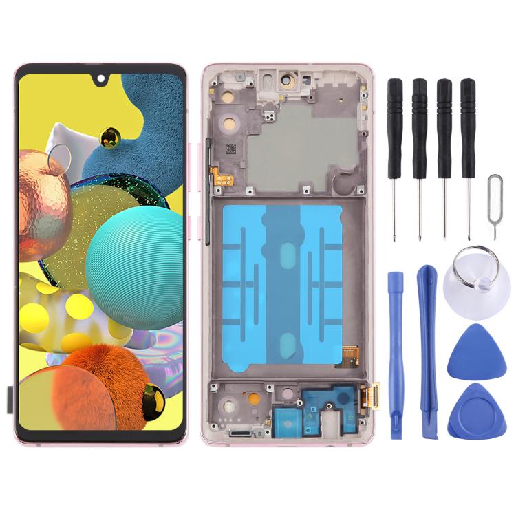 For Samsung Galaxy A51 5G SM-A516 6.36 inch OLED LCD Screen Digitizer Full Assembly with Frame, For Samsung Galaxy A51 5G 6.36 inch