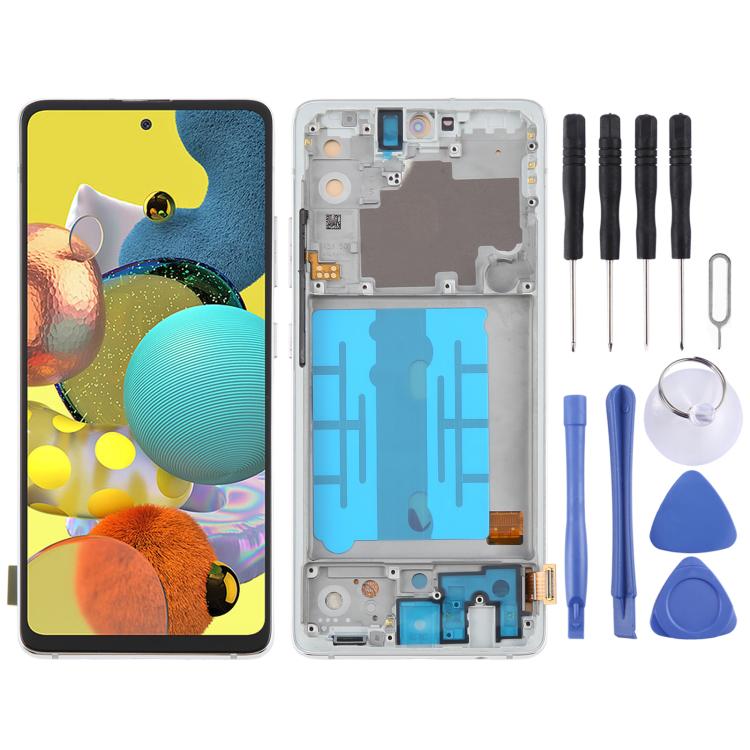 For Samsung Galaxy A51 5G SM-A516 6.43 inch OLED LCD Screen Digitizer Full Assembly with Frame