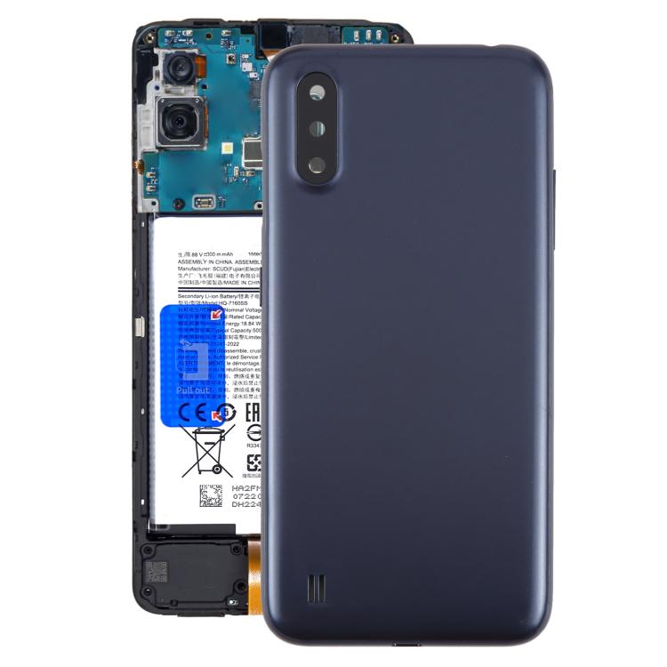 Cache arrière de batterie avec cache d'objectif pour Samsung Galaxy A01 SM-A015F, pour Samsung Galaxy A01, pour Samsung Galaxy A01 (avec cache d'objectif)
