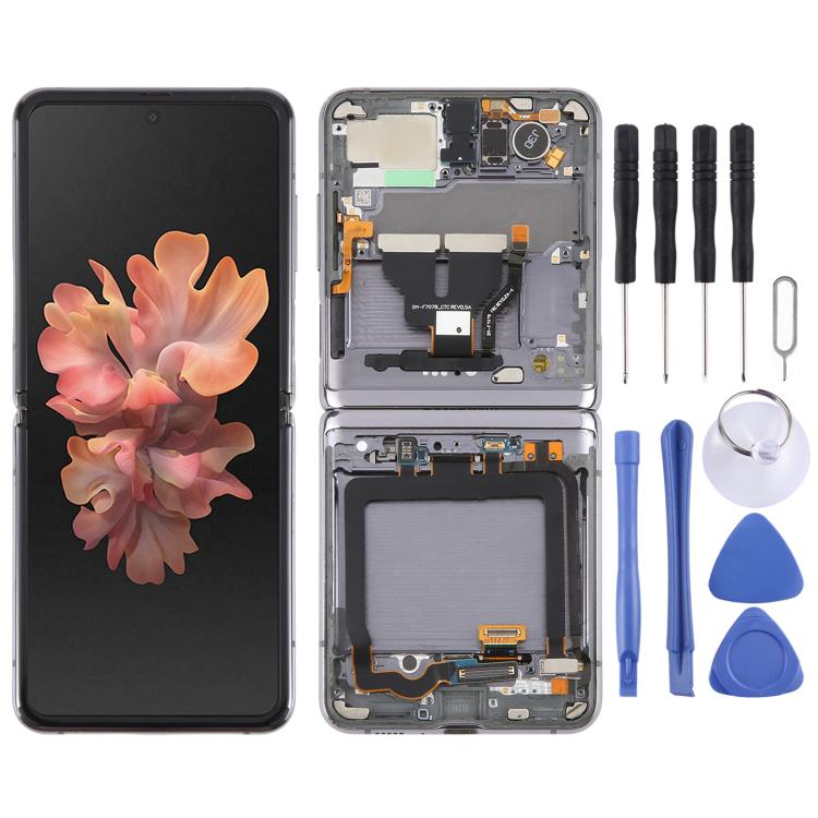 For Samsung Galaxy Z Flip 5G SM-F707 LCD Screen Digitizer Full Assembly with Frame, For Samsung Galaxy Z Flip 5G