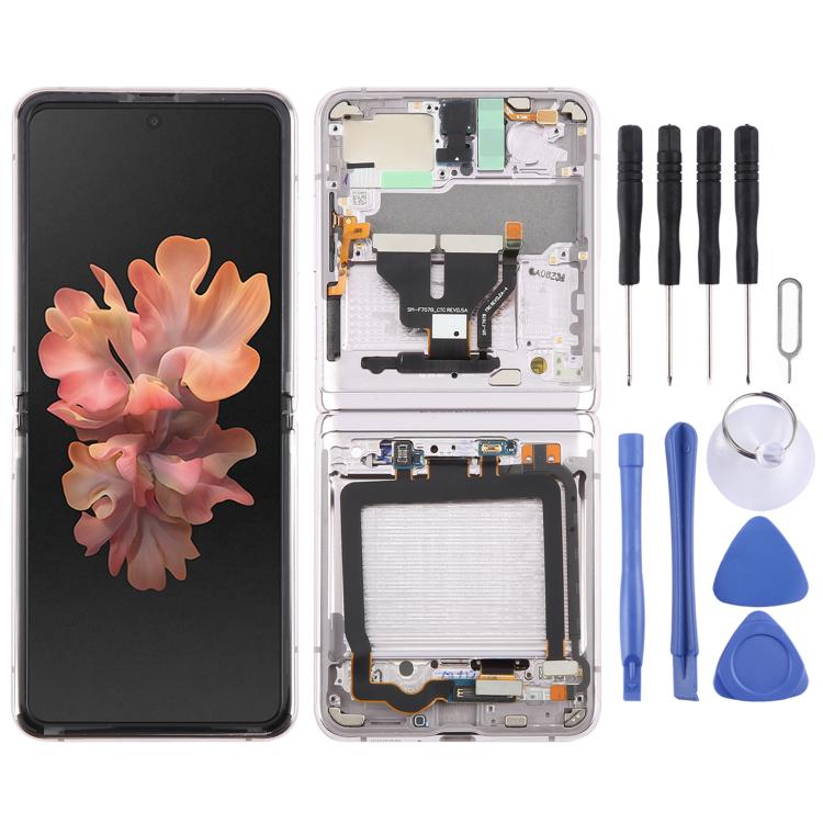 For Samsung Galaxy Z Flip 5G SM-F707 LCD Screen Digitizer Full Assembly with Frame, For Samsung Galaxy Z Flip 5G