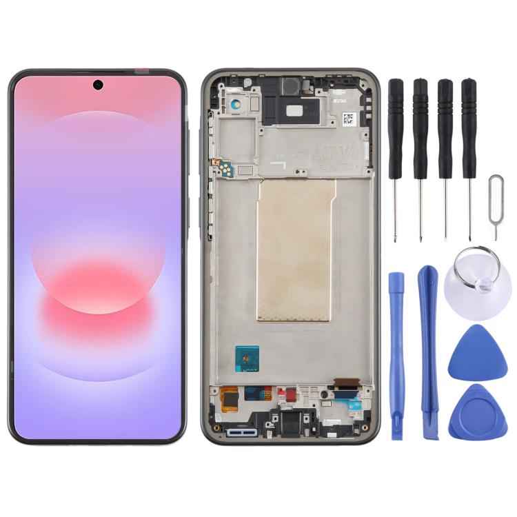 For Galaxy A37 SM-A376B 6.62 inch OLED LCD Screen Digitizer Full Assembly with Frame, For Galaxy A37