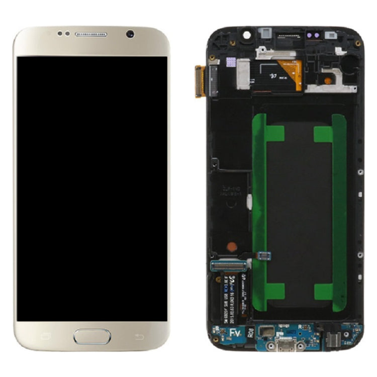 Original LCD Screen and Digitizer Full Assembly with Frame For Samsung Galaxy S6 SM-G920F