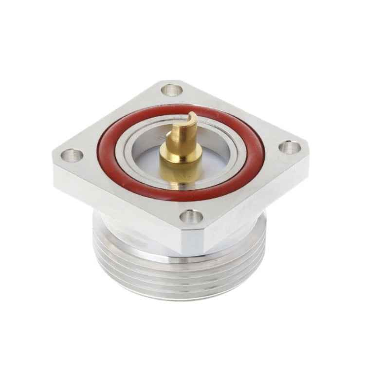 L29 7/16 Din Female Jack Center Connector with 4 Holes Flange Deck Solder Cup RF Coaxial Adapter