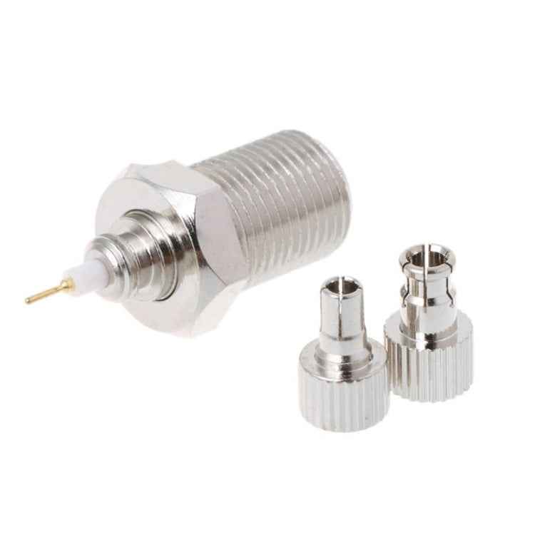 F Female to CRC9 / TS9 RF Male Coaxial Plug Nickel Plated Connector Adapter