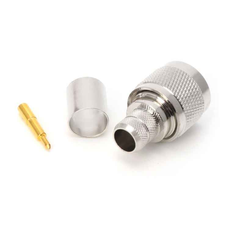 1 Set N Type Plug RF Connector Coaxial Adapter Converter for LMR400 RG8 Cable