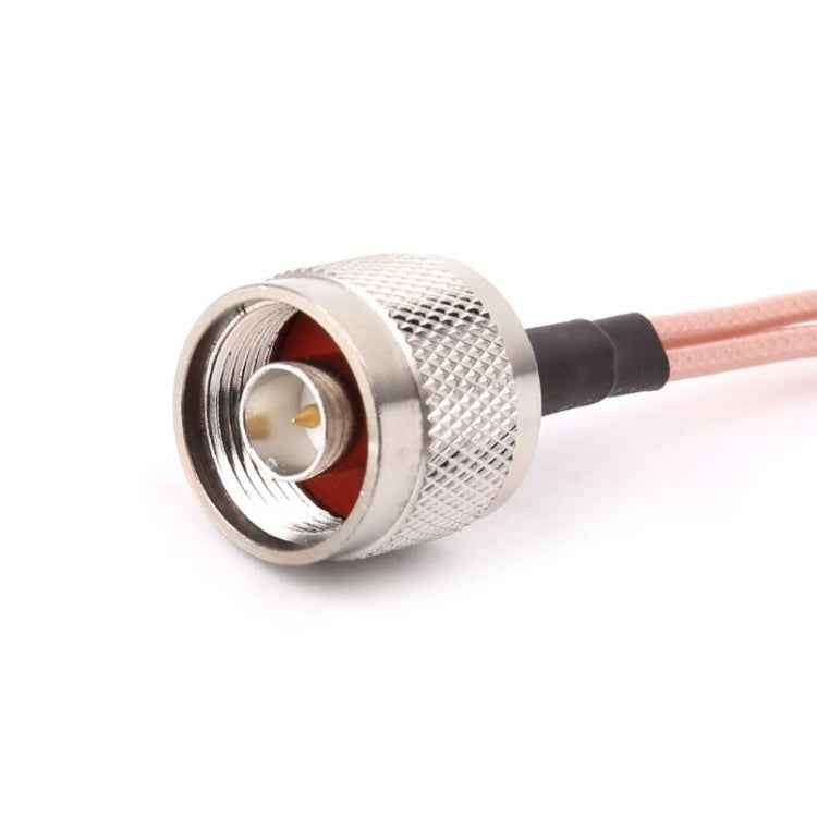 RG316 N Male to 2xTS9 / 2xCRC9 Male Connecting Cable, Length: 15cm