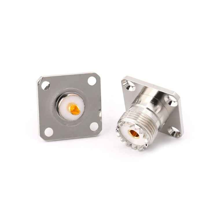 5 PCS UHF SO239 Female Flange Panel Chassis Cover Mount Adapter