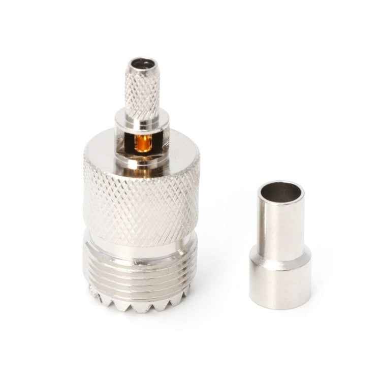 10 PCS UHF Female Jack SO239 Crimped RF Connector Coaxial Adapter for 2.5mm RG316 / RG179 and 2.85mm RG174 LMR100