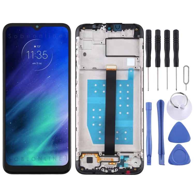 LCD Screen and Digitizer Full Assembly With Frame for Motorola One Fusion