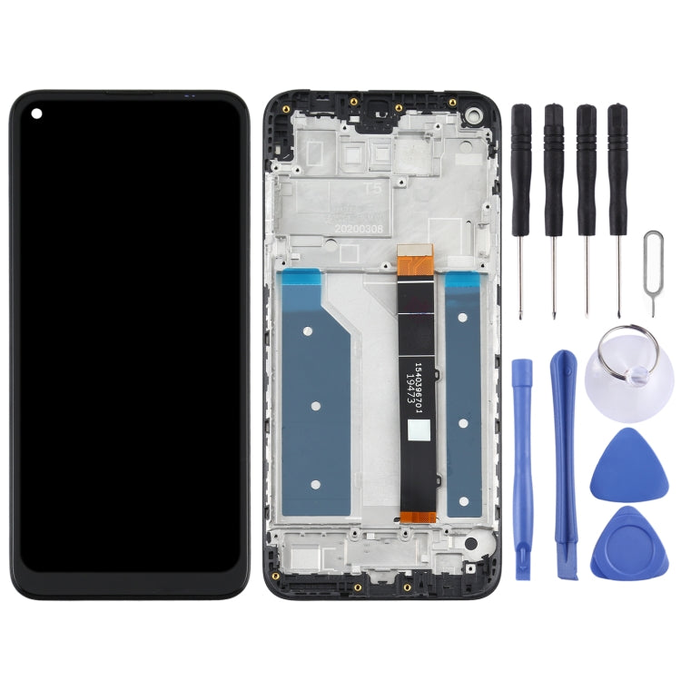LCD Screen and Digitizer Full Assembly With Frame for LG Q61