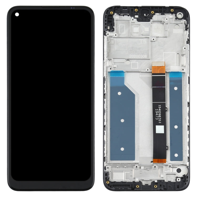 LCD Screen and Digitizer Full Assembly With Frame for LG Q61