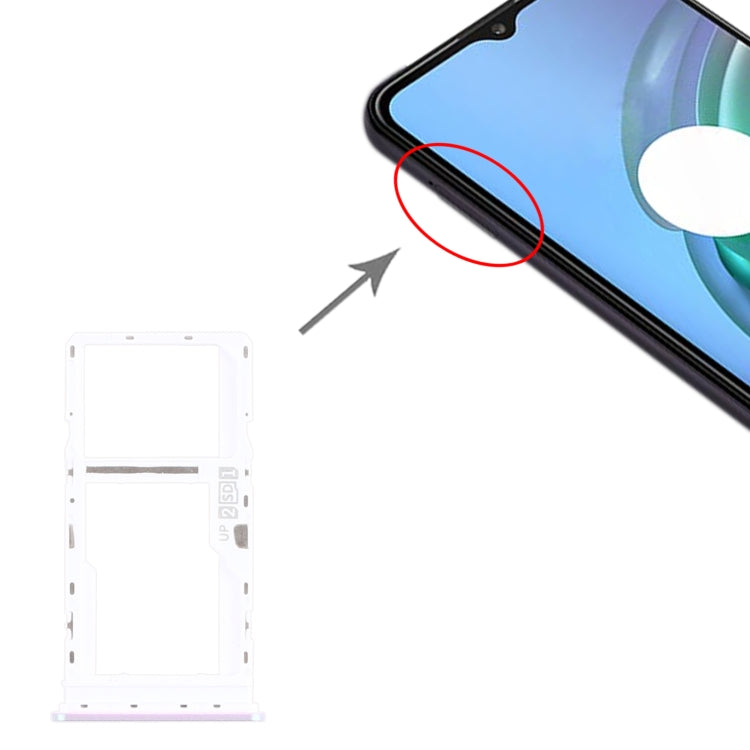 SIM Card Tray + SIM Card Tray / Micro SD Card Tray for Motorola Moto G10 XT2127-2, For Motorola Moto G10, For Motorola Moto G10(Pink)