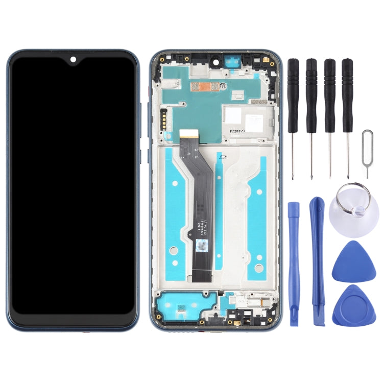 LCD Screen and Digitizer Full Assembly with Frame for Motorola Moto E (2020)