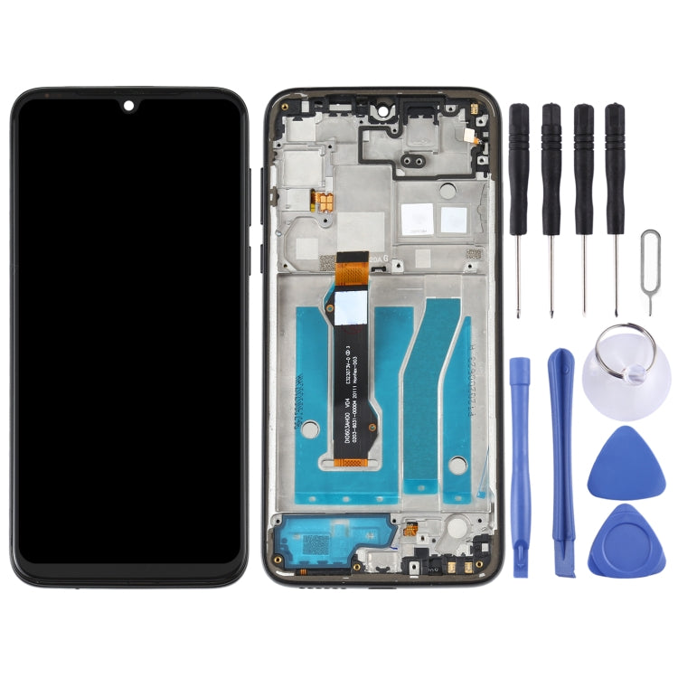 LCD Screen and Digitizer Full Assembly with Frame for Motorola Moto G8 Plus XT2019 XT2019-2