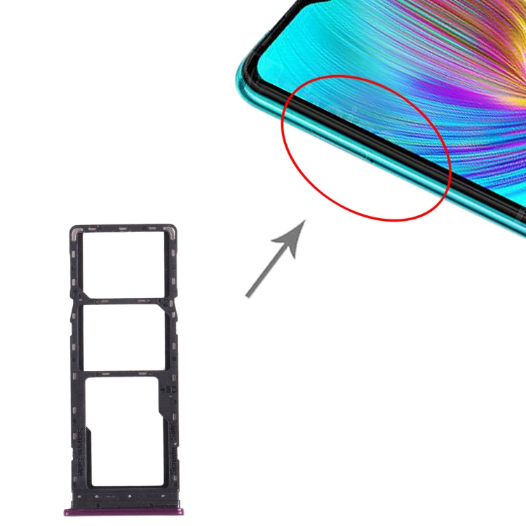 For infinix Hot 9 Play X680 C680B X680C SIM Card Tray + SIM Card Tray + Micro SD Card Tray, For infinix Hot 9 Play