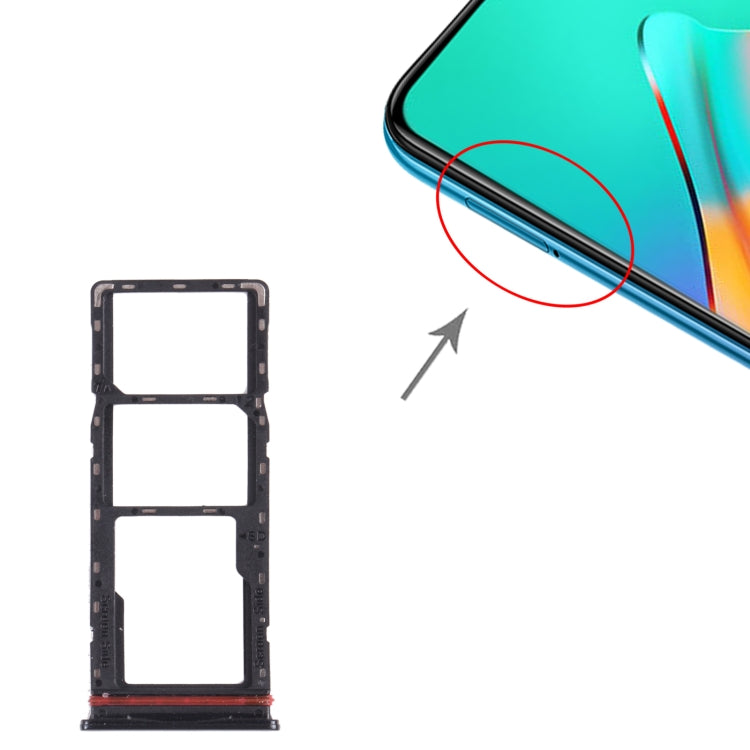 For infinix Hot 10 Play / Smart 5(India) X688C X688B SIM Card Tray + SIM Card Tray + Micro SD Card Tray, For infinix Hot 10 Play