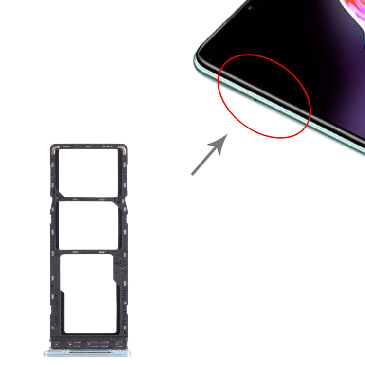 For Infinix Hot 10s / Hot 10T X689B X689 X689C SIM Card Tray + SIM Card Tray + Micro SD Card Tray