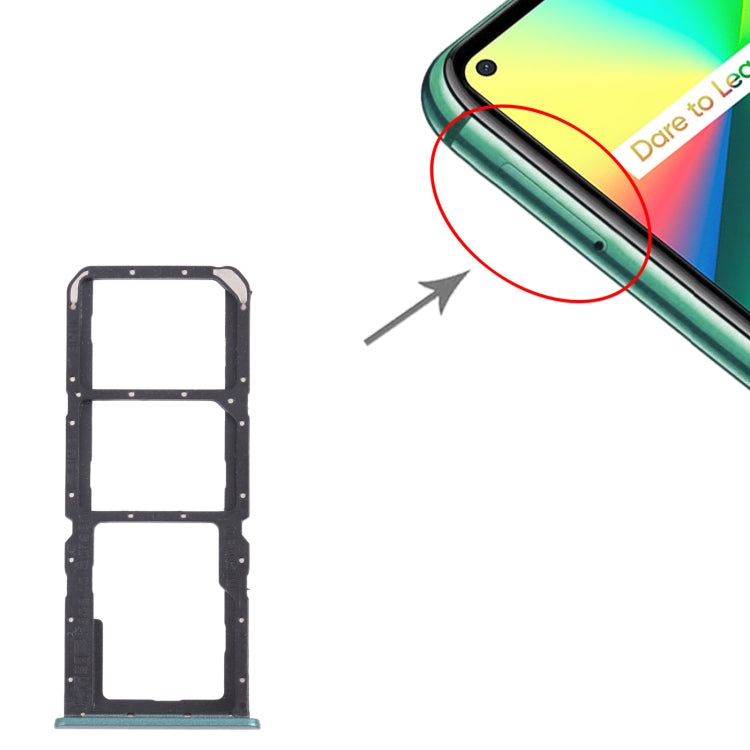 For OPPO Realme 7i RMX2103  SIM Card Tray + SIM Card Tray + Micro SD Card Tray
