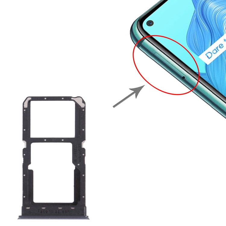 For OPPO Realme V5 5G SIM Card Tray + SIM Card Tray / Micro SD Card Tray, For OPPO Realme V5 5G