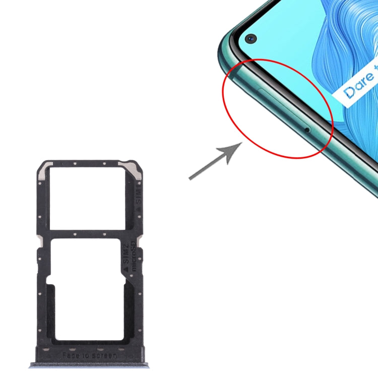For OPPO Realme V5 5G SIM Card Tray + SIM Card Tray / Micro SD Card Tray, For OPPO Realme V5 5G