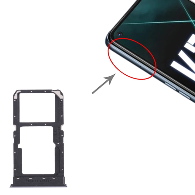 For OPPO K7X / Realme V5 / Realme Q2 PERM00 SIM Card Tray + SIM Card Tray / Micro SD Card Tray