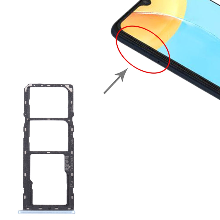 For OPPO A15 CPH2185 SIM Card Tray + SIM Card Tray + Micro SD Card Tray, For OPPO A15