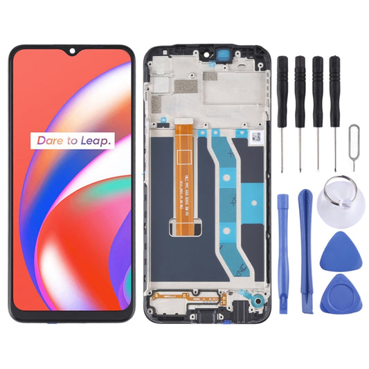 Pantalla LCD y digitalizador originales con marco para OPPO Realme C12 RMX2189.