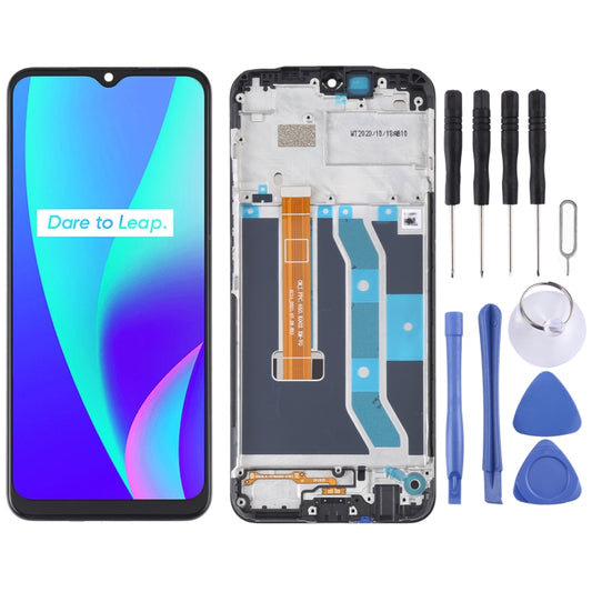 Pantalla LCD y digitalizador originales, ensamblaje completo con marco para OPPO Realme C15 RMX2180 (versión estándar MTK) y OPPO Realme C15 (MTK).