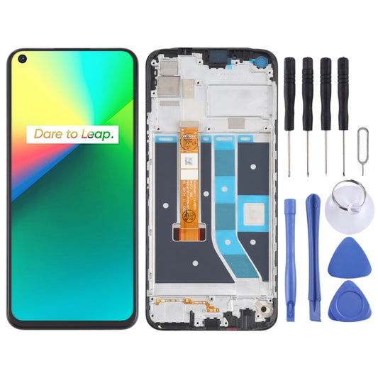 Pantalla LCD y digitalizador completo con marco para OPPO Realme 7i / Realme C17 RMX2101 RMX2103, para OPPO Realme 7i/Realme C17