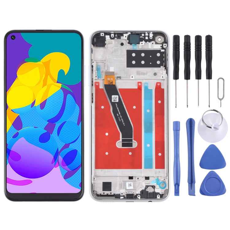 LCD Screen and Digitizer Full Assembly With Frame for Honor Play 4T